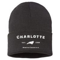 Vintage North Carolina Charlotte Sustainable Knit Beanie