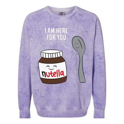 Valentine Nutella Couplepartner Gifts Colorblast Crewneck Sweatshirt