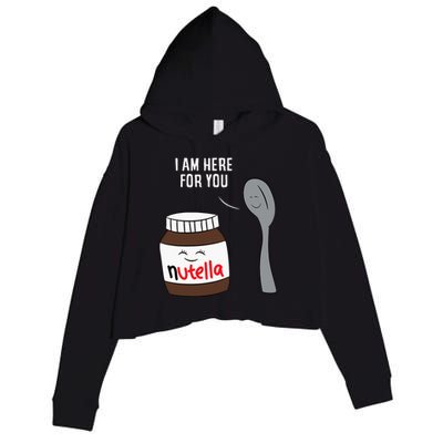 Valentine Nutella Couplepartner Gifts Crop Fleece Hoodie