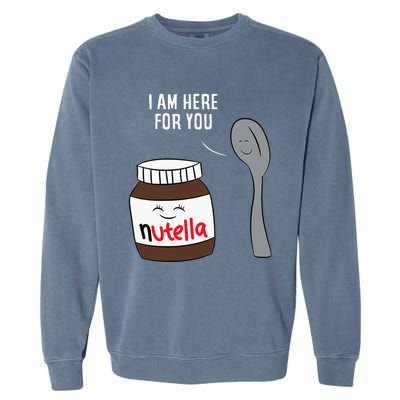 Valentine Nutella Couplepartner Gifts Garment-Dyed Sweatshirt