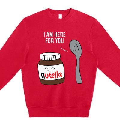 Valentine Nutella Couplepartner Gifts Premium Crewneck Sweatshirt