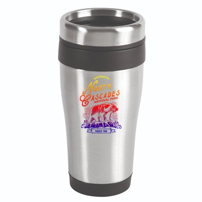 Vintage North Cascades National Park Retro Bear Washington Cool Gift 16oz Travel Tumbler