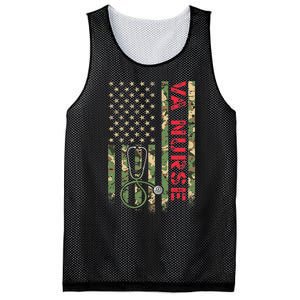 VA Nurse Camouflage American Flag Patriotic Military Hero Premium Mesh Reversible Basketball Jersey Tank