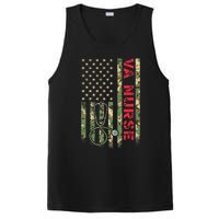 VA Nurse Camouflage American Flag Patriotic Military Hero Premium PosiCharge Competitor Tank