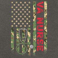 VA Nurse Camouflage American Flag Patriotic Military Hero Premium Cotton Canvas Backpack