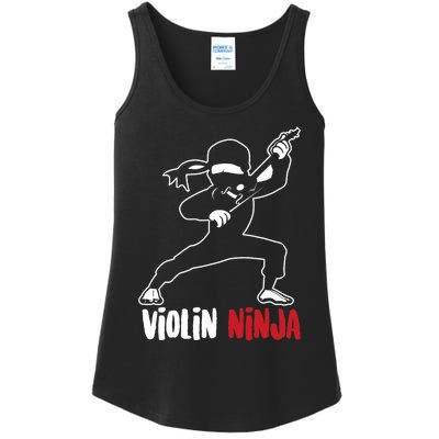 Violin Ninja Cute Violinist Musician Funny Music Player Gift Ladies Essential Tank