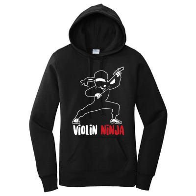 Violin Ninja Cute Violinist Musician Funny Music Player Gift Women's Pullover Hoodie