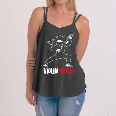 Violin Ninja Cute Violinist Musician Funny Music Player Gift Women's Strappy Tank