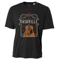 Vintage Nashville Country Music Guitar Player Souvenirs Cooling Performance Crew T-Shirt