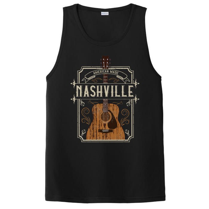 Vintage Nashville Country Music Guitar Player Souvenirs PosiCharge Competitor Tank