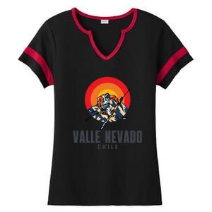 Valle Nevado Chile Ski Resort Skiing Ladies Halftime Notch Neck Tee