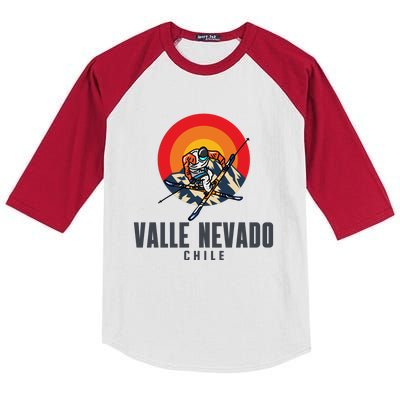 Valle Nevado Chile Ski Resort Skiing Kids Colorblock Raglan Jersey