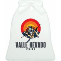 Valle Nevado Chile Ski Resort Skiing Ceramic Bell Ornament