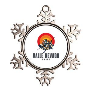 Valle Nevado Chile Ski Resort Skiing Metallic Star Ornament