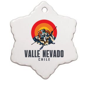 Valle Nevado Chile Ski Resort Skiing Ceramic Star Ornament