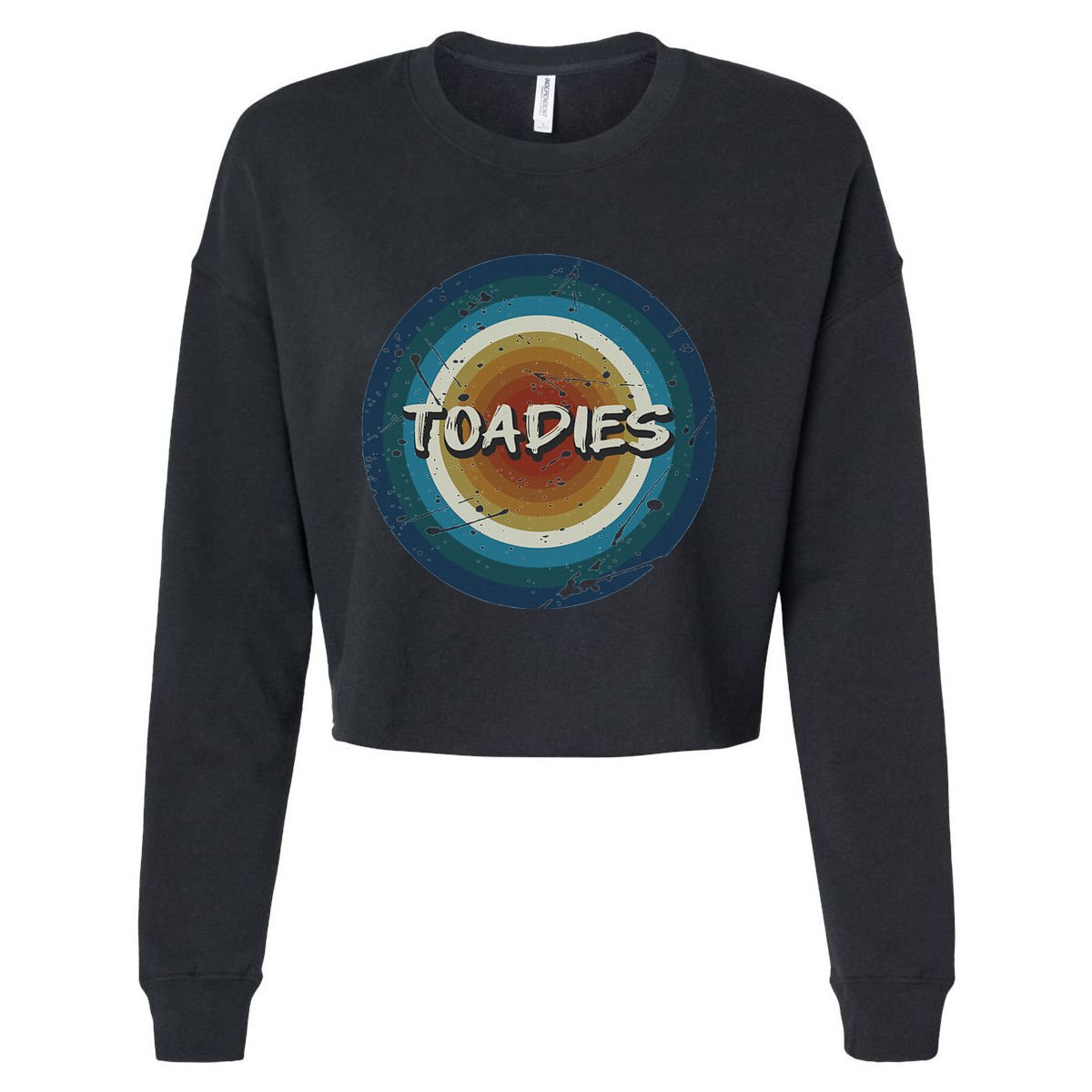 Vintage New Circle Toadies Music Retro Band 90s Cropped Pullover Crew