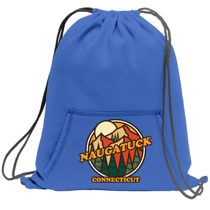 Vintage Naugatuck Connecticut Mountain Hiking Souvenir Print Gift Sweatshirt Cinch Pack Bag