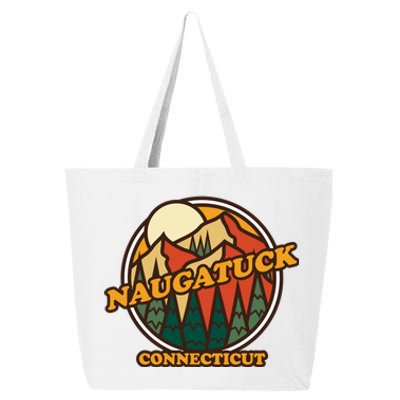 Vintage Naugatuck Connecticut Mountain Hiking Souvenir Print Gift 25L Jumbo Tote