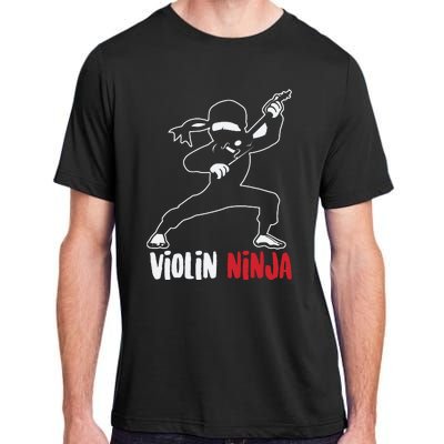 Violin Ninja Cute Violinist Musician Funny Music Player Gift Adult ChromaSoft Performance T-Shirt