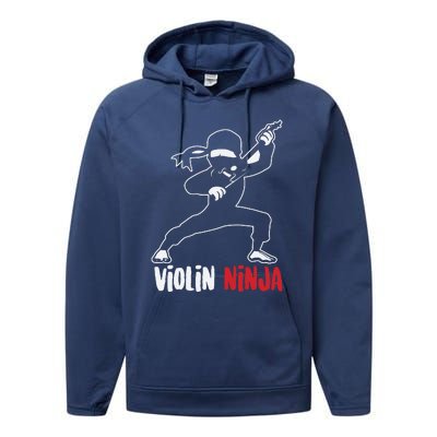 Violin Ninja Cute Violinist Musician Funny Music Player Gift Performance Fleece Hoodie