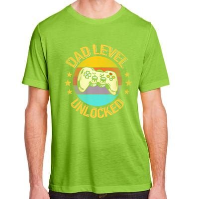 Vintage New Dad Level Unlocked Day For Gamer Funny Gift Adult ChromaSoft Performance T-Shirt