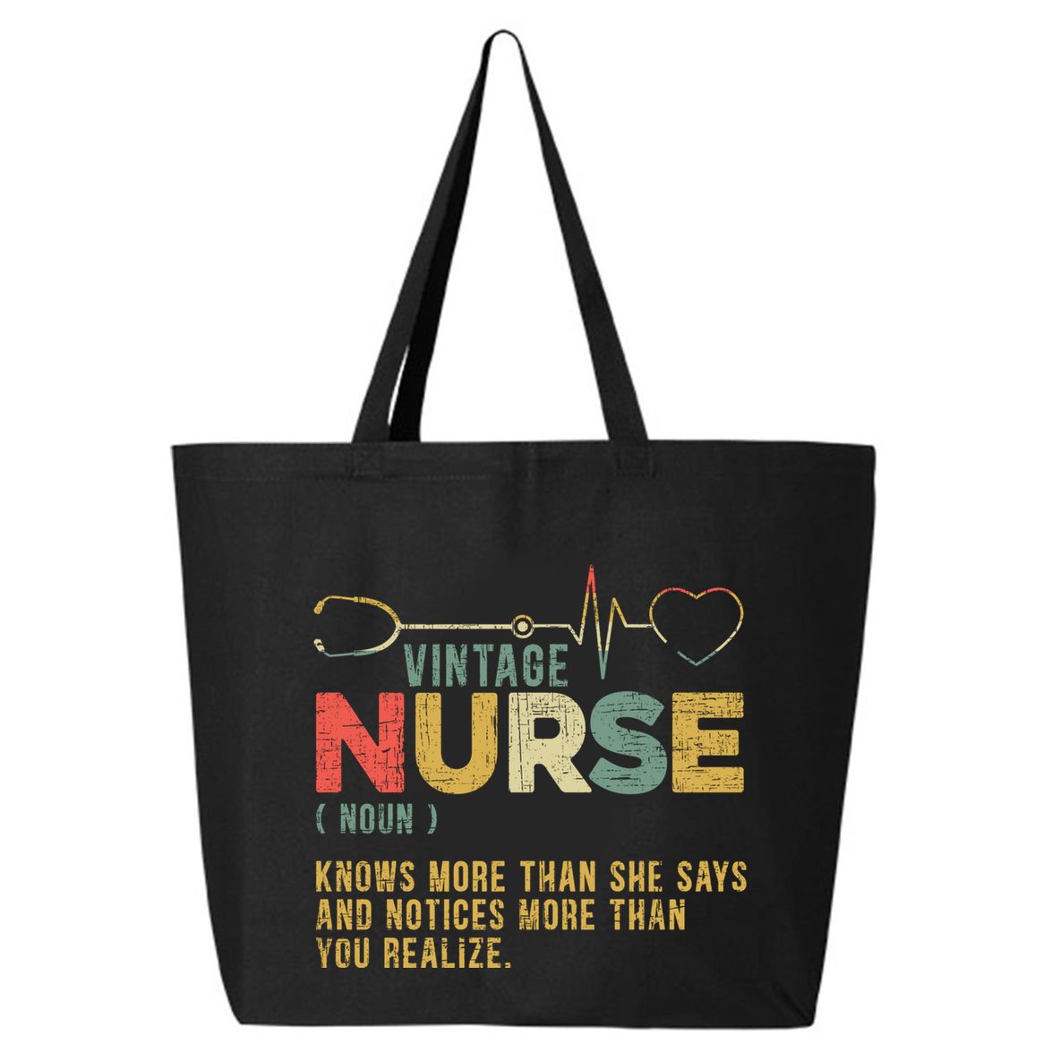 Vintage Nurse Definition Hospital Medical Registered Nursing Great Gift 25L Jumbo Tote