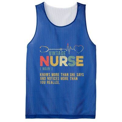 Vintage Nurse Definition Hospital Medical Registered Nursing Great Gift Mesh Reversible Basketball Jersey Tank