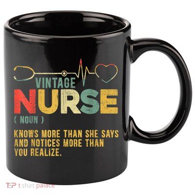 Vintage Nurse Definition Hospital Medical Registered Nursing 11oz C Handle Ceramic Mug
