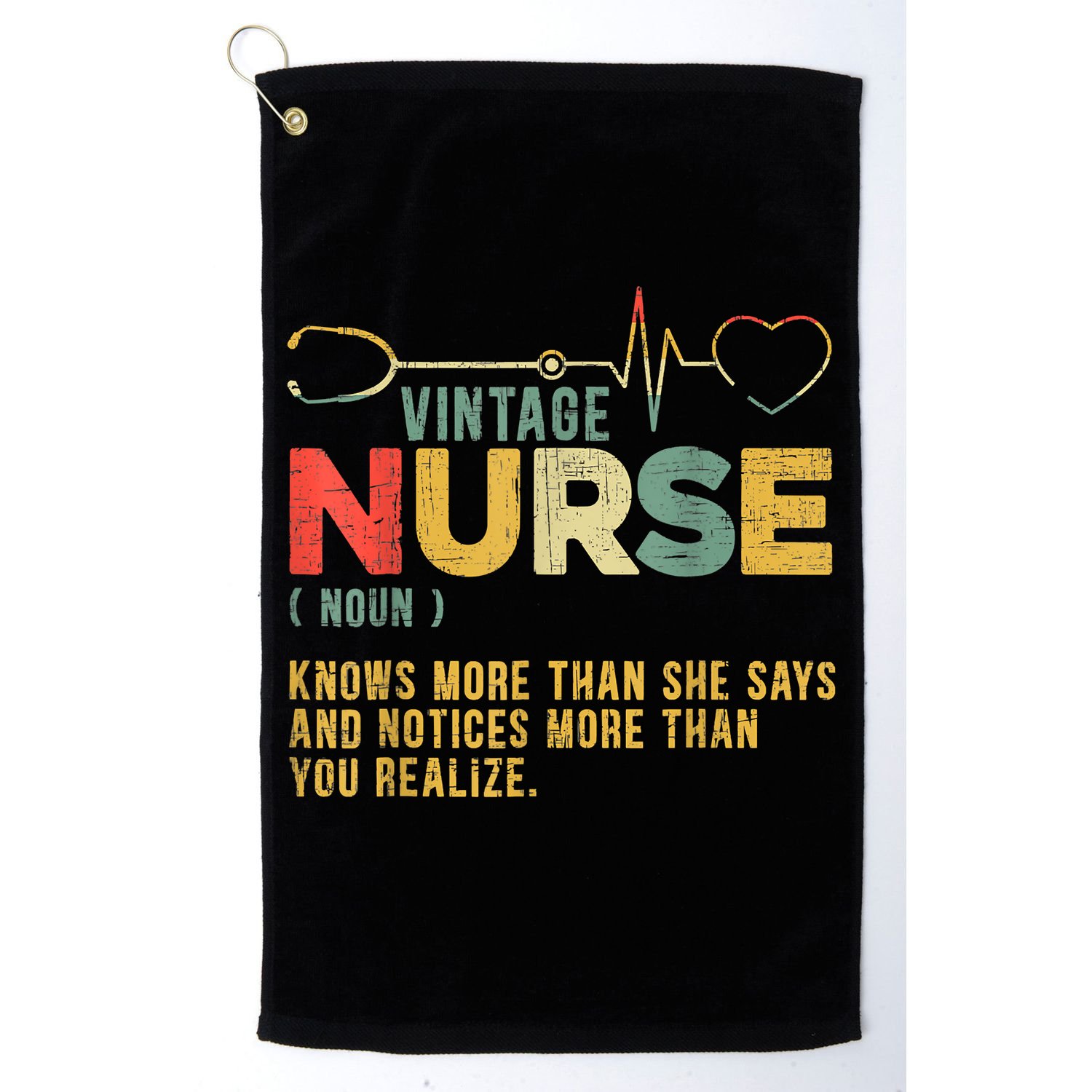 Vintage Nurse Definition Hospital Medical Registered Nursing Golf Towel