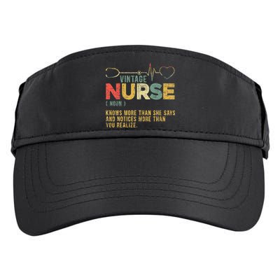 Vintage Nurse Definition Hospital Medical Registered Nursing Adult Drive Performance Visor