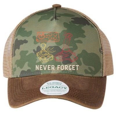 Vintage Never Forget Gamer Gift Legacy Tie Dye Trucker Hat