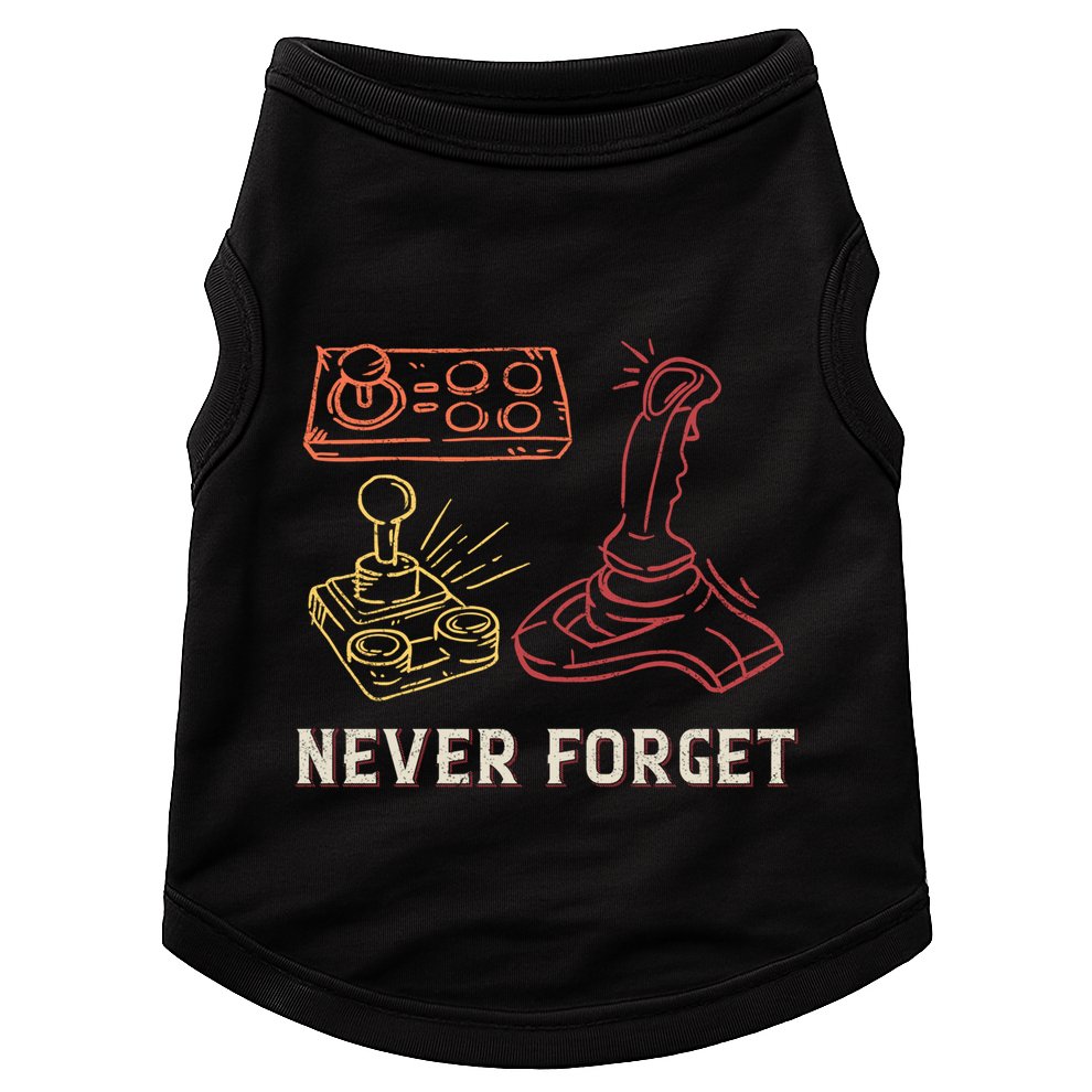 Vintage Never Forget Gamer Gift Doggie Tank
