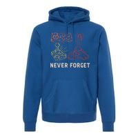 Vintage Never Forget Gamer Gift Premium Hoodie