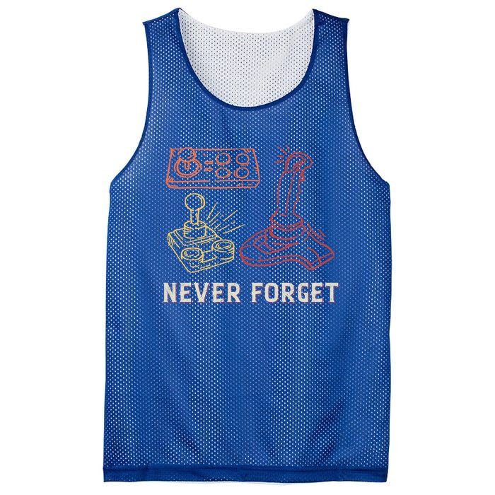 Vintage Never Forget Gamer Gift Mesh Reversible Basketball Jersey Tank