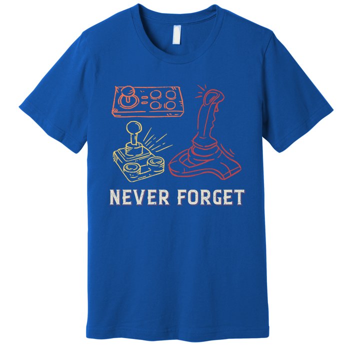 Vintage Never Forget Gamer Gift Premium T-Shirt