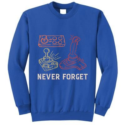 Vintage Never Forget Gamer Gift Tall Sweatshirt