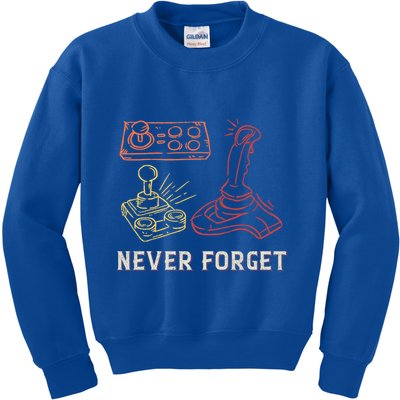 Vintage Never Forget Gamer Gift Kids Sweatshirt