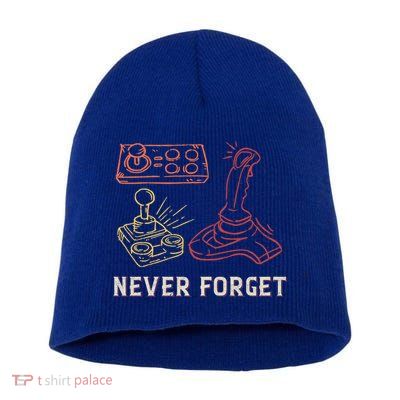 Vintage Never Forget Gamer Gift Short Acrylic Beanie