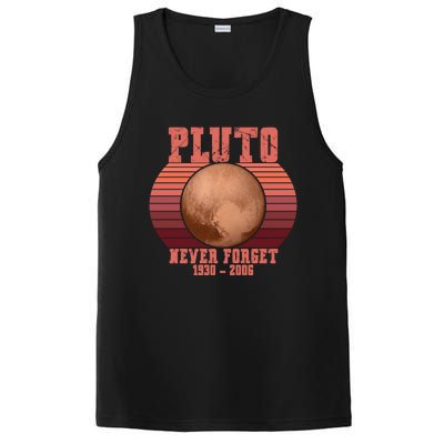 Vintage Never Forget Pluto Retro Space Science Gift PosiCharge Competitor Tank