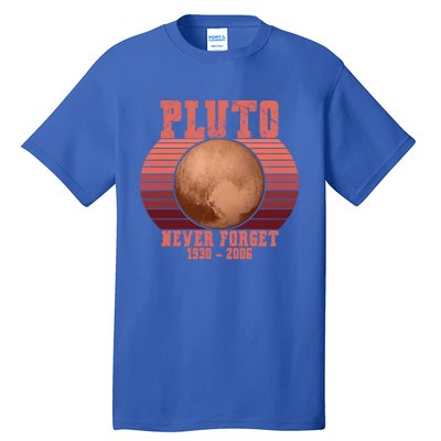 Vintage Never Forget Pluto Retro Space Science Gift Tall T-Shirt