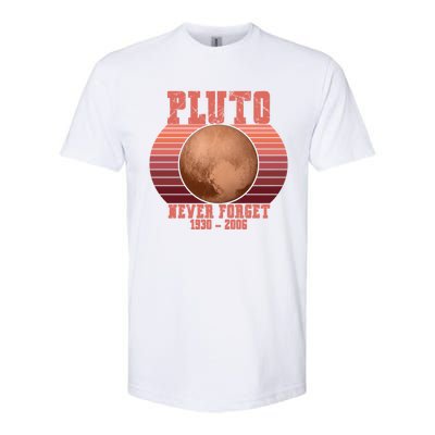 Vintage Never Forget Pluto Retro Space Science Gift Softstyle CVC T-Shirt