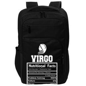 Virgo Nutritional Facts Horoscope Zodiac Astrology Sign Great Gift Impact Tech Backpack