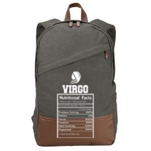 Virgo Nutritional Facts Horoscope Zodiac Astrology Sign Great Gift Cotton Canvas Backpack