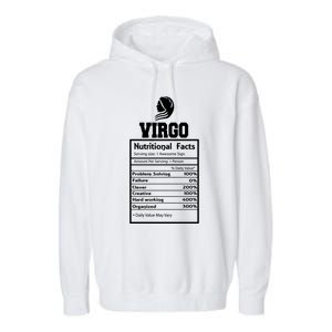 Virgo Nutritional Facts Horoscope Zodiac Astrology Sign Great Gift Garment-Dyed Fleece Hoodie