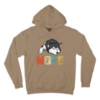 Vintage Nope Funny Siberian Husky Dog Lover Hoodie