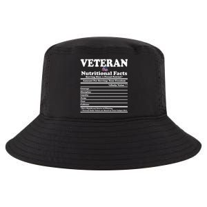 Veteran Nutritional Facts Proud Patriot Cool Comfort Performance Bucket Hat