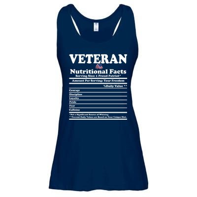 Veteran Nutritional Facts Proud Patriot Ladies Essential Flowy Tank