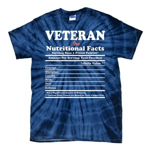 Veteran Nutritional Facts Proud Patriot Tie-Dye T-Shirt