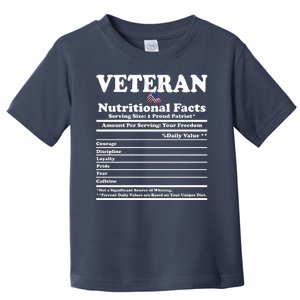 Veteran Nutritional Facts Proud Patriot Toddler T-Shirt