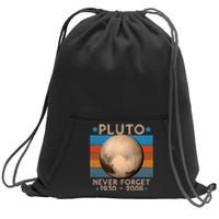 Vintage Never Forget Pluto Nerdy Astronomy Space Science Trendy Design Sweatshirt Cinch Pack Bag